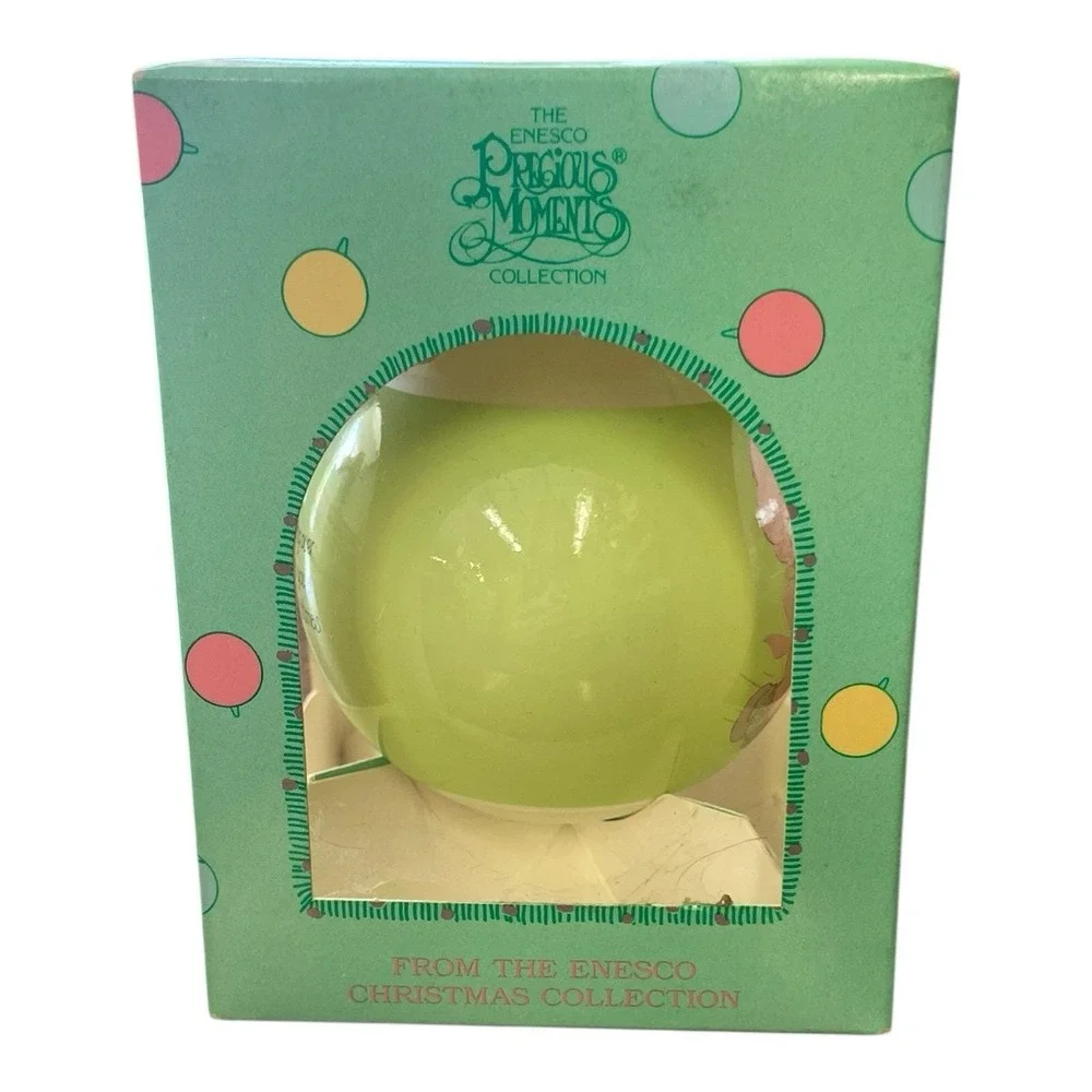 Dropping Over To Wish You Precious Moments Collection Enesco Glass Ornament